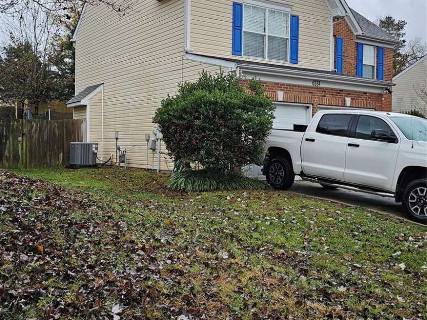 6334 Dillard Ridge Drive, Charlotte, NC 28216.  MLS# CAR4206693, YatesRealty ID 324. View of house from the left when facing the house. 