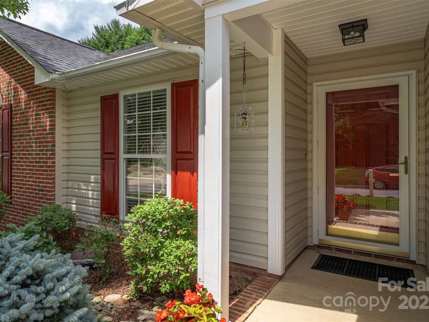 330 Stonehollow Road, Fletcher, NC 28732.  MLS# CAR4271829, YatesRealty ID 32415. Covered front door entryway