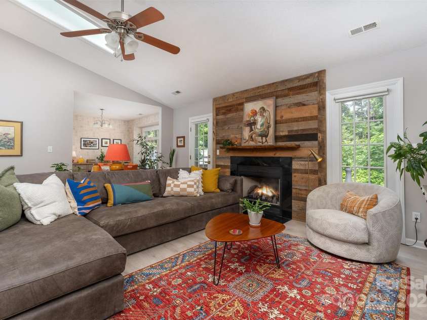 330 Stonehollow Road, Fletcher, NC 28732.  MLS# CAR4271829, YatesRealty ID 32415. Notice the custom gas fireplace surround