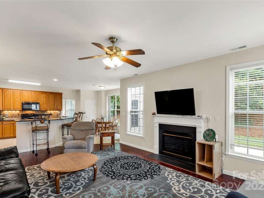 1993 Foxwood Court, Indian Land, SC 29707.  MLS# CAR4280194, YatesRealty ID 32417. Large family room with gas fireplace for cool evenings