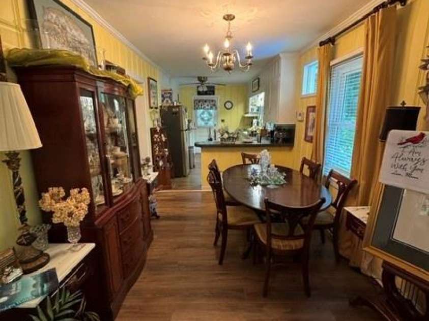 606 Pine Lane, Wadesboro, NC 28170.  MLS# CAR4396579, YatesRealty ID 32424. Dining Area from Living Room