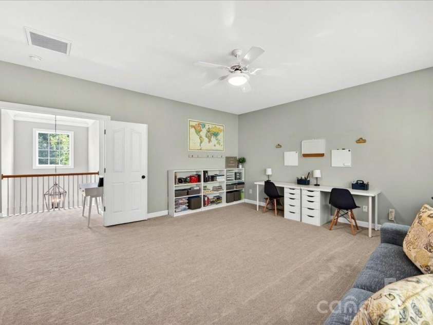 12023 Overlook Mountain Drive, Charlotte, NC 28216.  MLS# CAR4388070, YatesRealty ID 32428. Large bonus room on the second floor