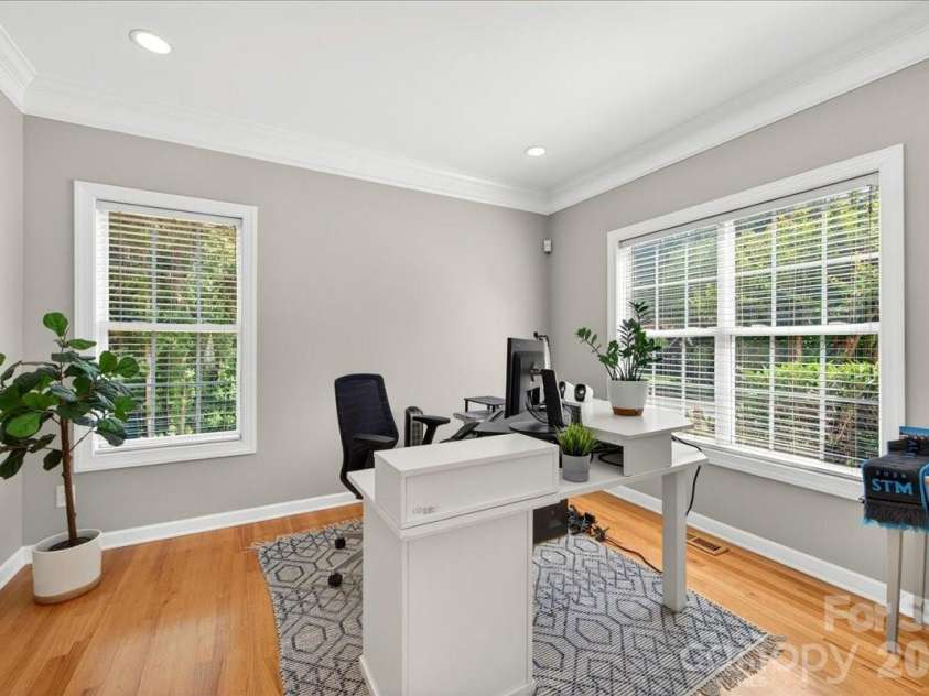 12023 Overlook Mountain Drive, Charlotte, NC 28216.  MLS# CAR4388070, YatesRealty ID 32428. Office with french doors