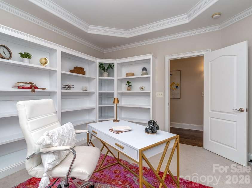 8208 Wingard Road, Waxhaw, NC 28173.  MLS# CAR4289721, YatesRealty ID 32439. Bedroom #2 Custom Bookshelves