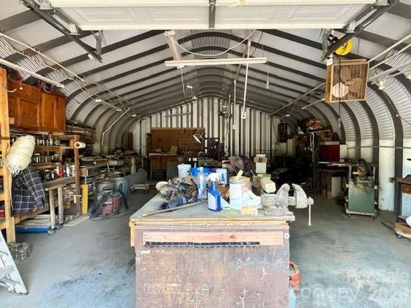6702 Gold Mine Road, Morganton, NC 28655.  MLS# CAR4371816, YatesRealty ID 32442. Inside the Quonset Hut