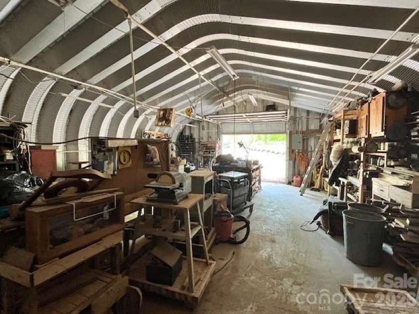 6702 Gold Mine Road, Morganton, NC 28655.  MLS# CAR4371816, YatesRealty ID 32442. Inside the Quonset Hut
