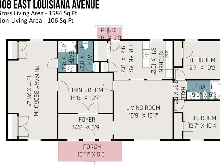 308 Louisiana Avenue, Bessemer City, NC 28016.  MLS# CAR4287596, YatesRealty ID 32445. 