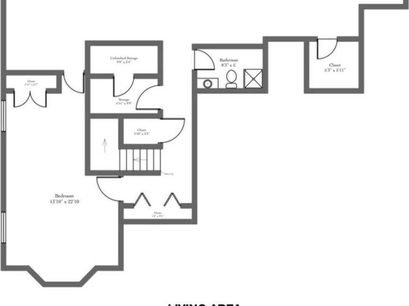33 Village Pointe Lane, Asheville, NC 28803.  MLS# CAR4254974, YatesRealty ID 32453. Basement floorplan