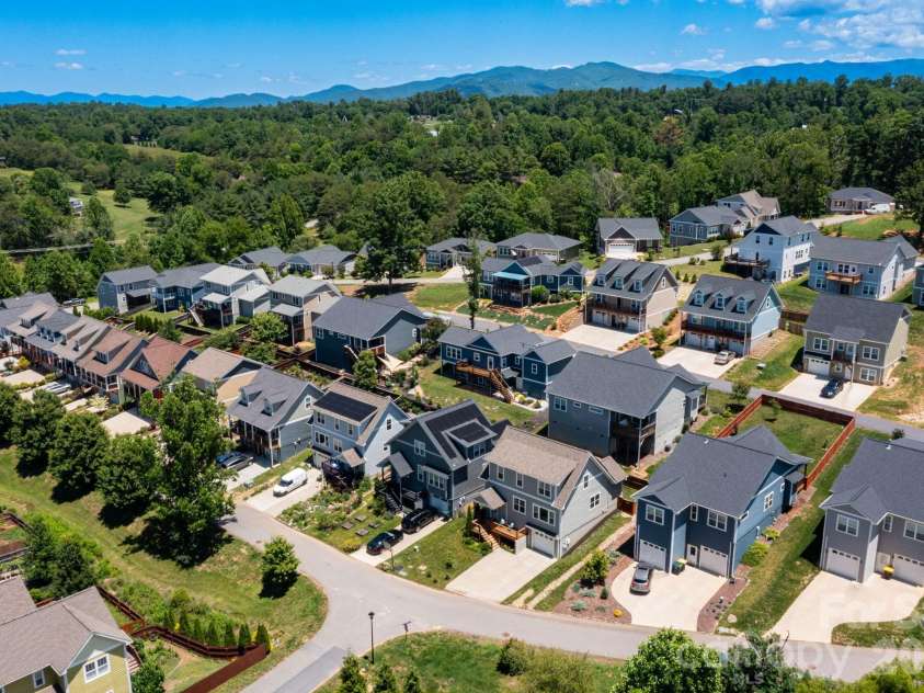 32 Greenwood Fields Drive, Asheville, NC 28804.  MLS# CAR4389638, YatesRealty ID 32475. Aerial Image