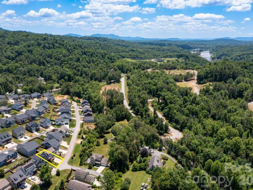 32 Greenwood Fields Drive, Asheville, NC 28804.  MLS# CAR4389638, YatesRealty ID 32475. Aerial Image