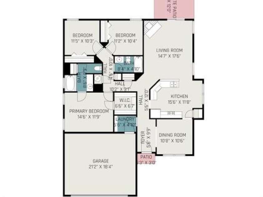 14514 Arbor Ridge Drive, Charlotte, NC 28273.  MLS# CAR4286842, YatesRealty ID 32498. Floor Plan