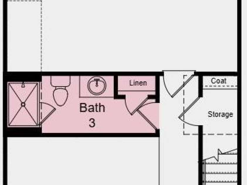 545 Silver Star Boulevard, Indian Trail, NC 28079.  MLS# CAR4373664, YatesRealty ID 32499. Lower Level Floor Plan - Additional Highlights Include: upgraded shower with ledge in the primary bathroom and full bathroom in place of a half bathroom on the lower floor