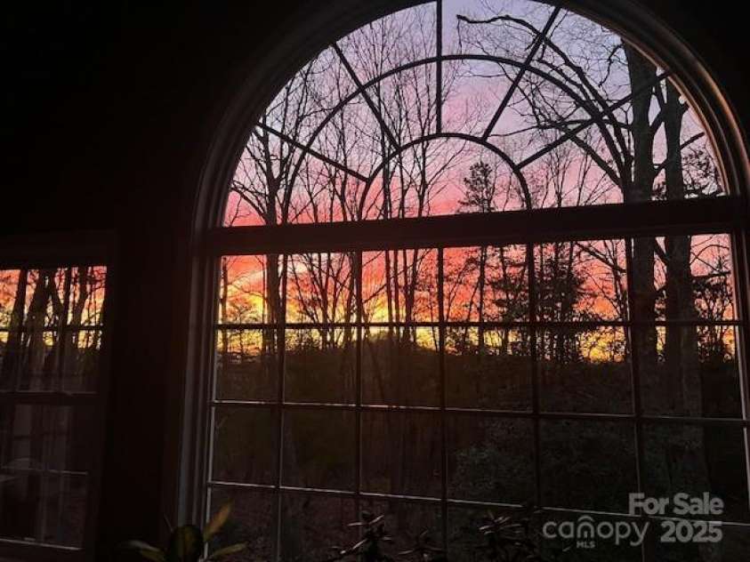 446 Charming Lane, Hendersonville, NC 28792.  MLS# CAR4287765, YatesRealty ID 32506. Sunrise from the Dining Room!