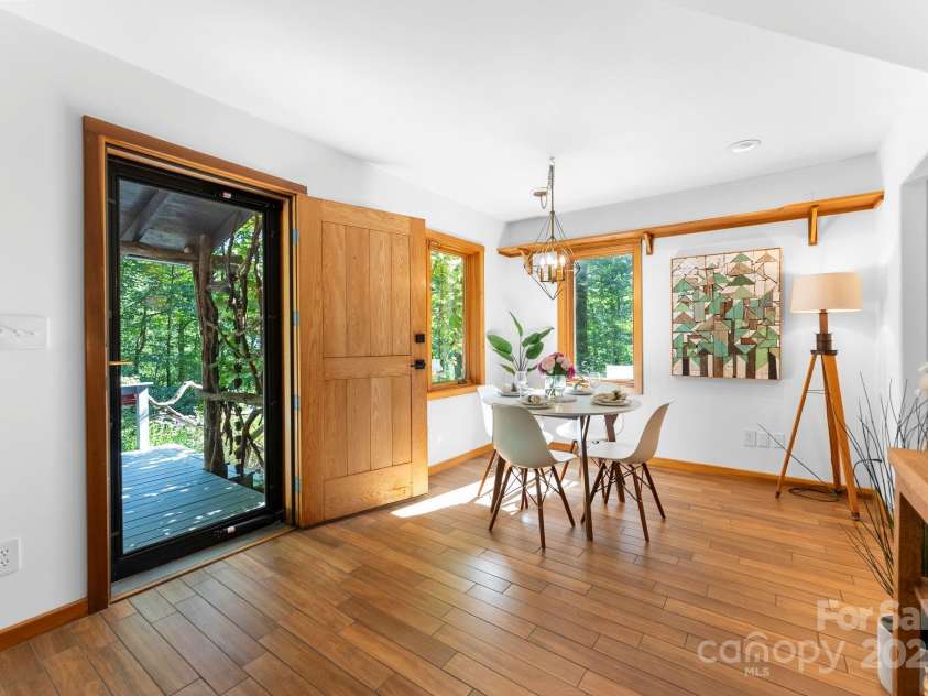 48 Black Oak Forest Road, Fairview, NC 28730.  MLS# CAR4275756, YatesRealty ID 32522. Custom Wood Front Door