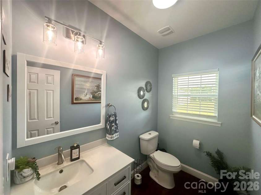 7302 Tesh Road, Monroe, NC 28110.  MLS# CAR4395848, YatesRealty ID 32533. Half bathroom 1st floor