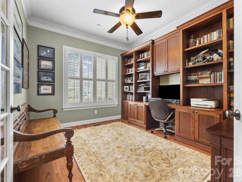 780 Fairway Point Drive, Tega Cay, SC 29708.  MLS# CAR4384591, YatesRealty ID 32536. Dedicated Office with French Doors