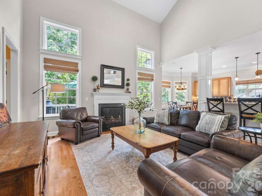 780 Fairway Point Drive, Tega Cay, SC 29708.  MLS# CAR4384591, YatesRealty ID 32536. Great Room w/ Cathedral Ceiling