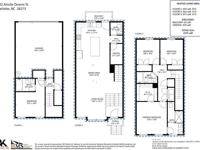 9232 Ainslie Downs Street, Charlotte, NC 28273.  MLS# CAR4285399, YatesRealty ID 32548. 