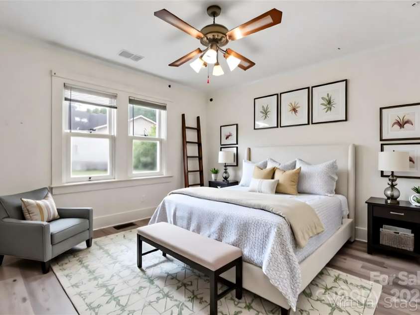2407 Main Street, Kannapolis, NC 28081.  MLS# CAR4288336, YatesRealty ID 32559. **VIRTUAL STAGING** OF DOWNSTAIRS BEDROOM