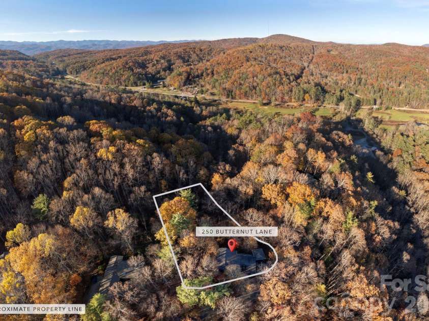 250 Butternut Lane, Brevard, NC 28712.  MLS# CAR4316894, YatesRealty ID 3256. Aerial View