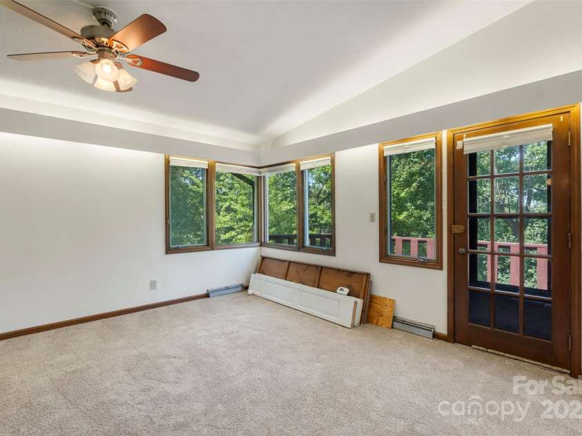 25260 Stony Mountain Road, Albemarle, NC 28001.  MLS# CAR4289872, YatesRealty ID 32560. Primary bedroom with balcony