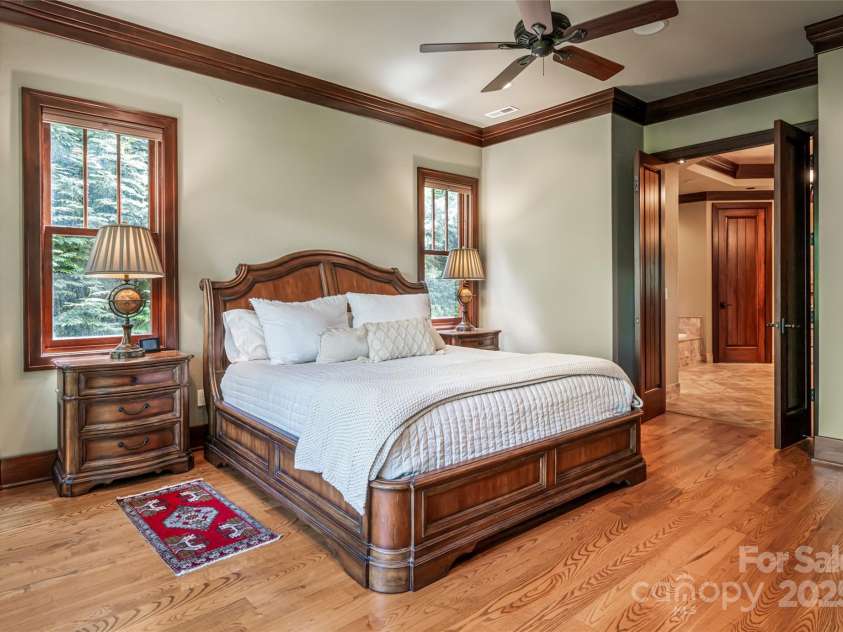 97 Lombard Street, Waynesville, NC 28786.  MLS# CAR4282341, YatesRealty ID 32568. Main level primary suite