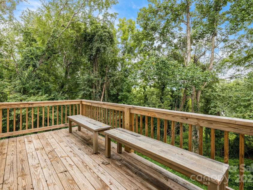 92 Moody Avenue, Candler, NC 28715.  MLS# CAR4291918, YatesRealty ID 32579. Elevated Back Deck