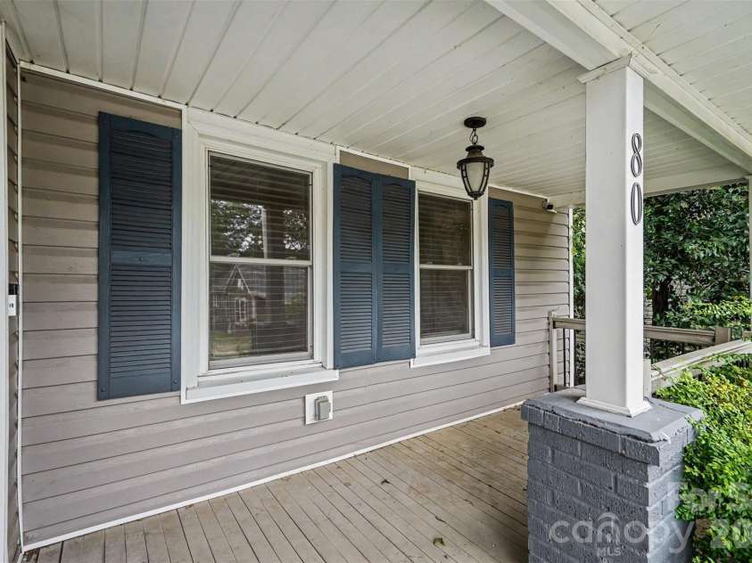 80 Kerr Street, Concord, NC 28025.  MLS# CAR4391109, YatesRealty ID 32634. Covered Front Porch View