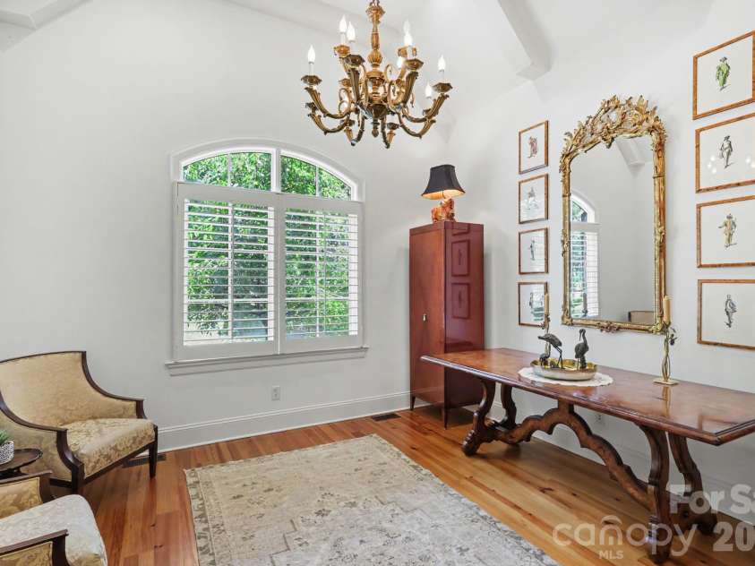 508 Hideaway Ridge Court, Matthews, NC 28105.  MLS# CAR4391252, YatesRealty ID 32660. Main level office/ Bedroom two with full bath & closet