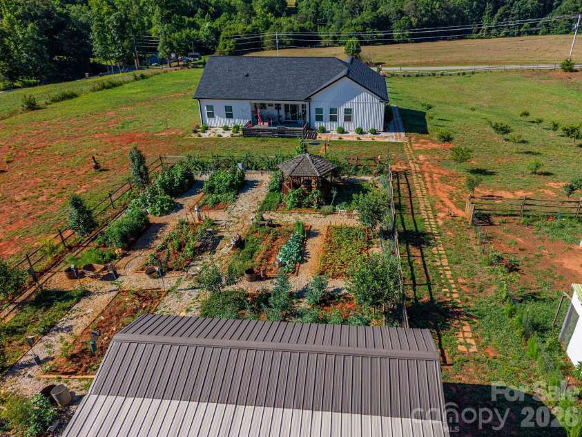 1484 Null Road, Lincolnton, NC 28092.  MLS# CAR4390106, YatesRealty ID 32663. Rear Aerial View