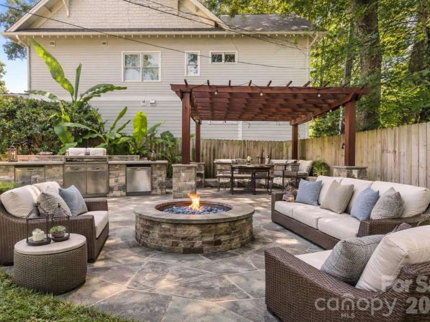 2800 Georgia Avenue, Charlotte, NC 28205.  MLS# CAR4360228, YatesRealty ID 32691. AI-ENHANCED Patio Virtually Staged