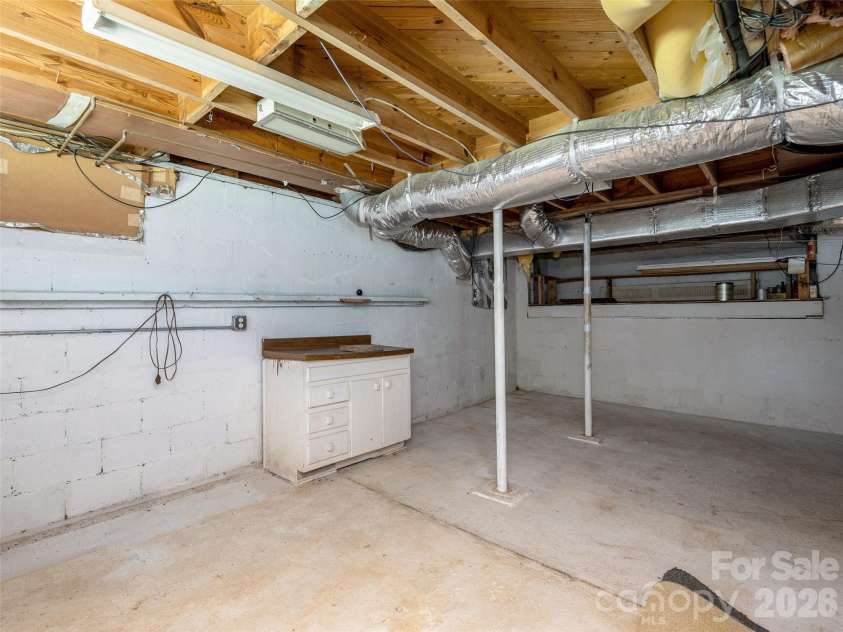 79 Edgewood Drive, Arden, NC 28704.  MLS# CAR4397224, YatesRealty ID 32695. Basement Storage Space