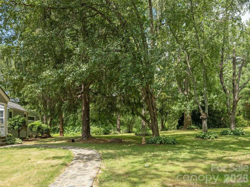 79 Edgewood Drive, Arden, NC 28704.  MLS# CAR4397224, YatesRealty ID 32695. Beautiful mature trees in front yard
