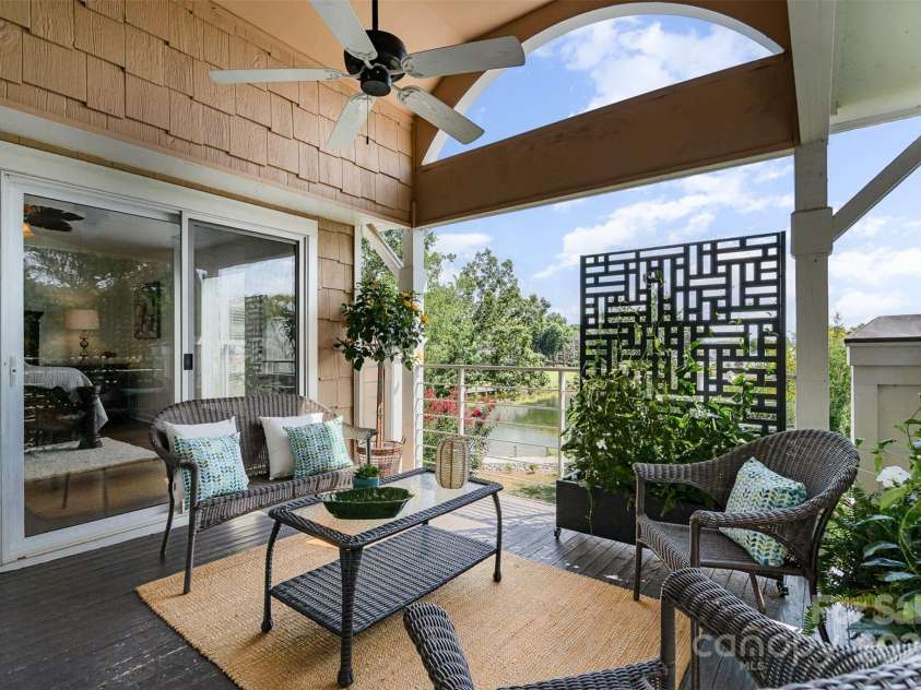 18643 Harborside Drive, Cornelius, NC 28031.  MLS# CAR4243149, YatesRealty ID 32699. Back Covered Balcony