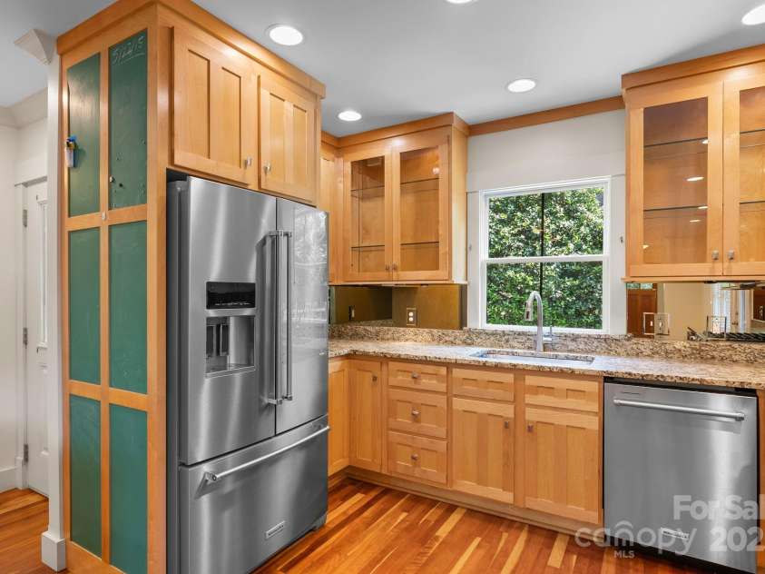 109 Zander Way, Asheville, NC 28805.  MLS# CAR4292315, YatesRealty ID 32706. Kitchen window looks at the back yard