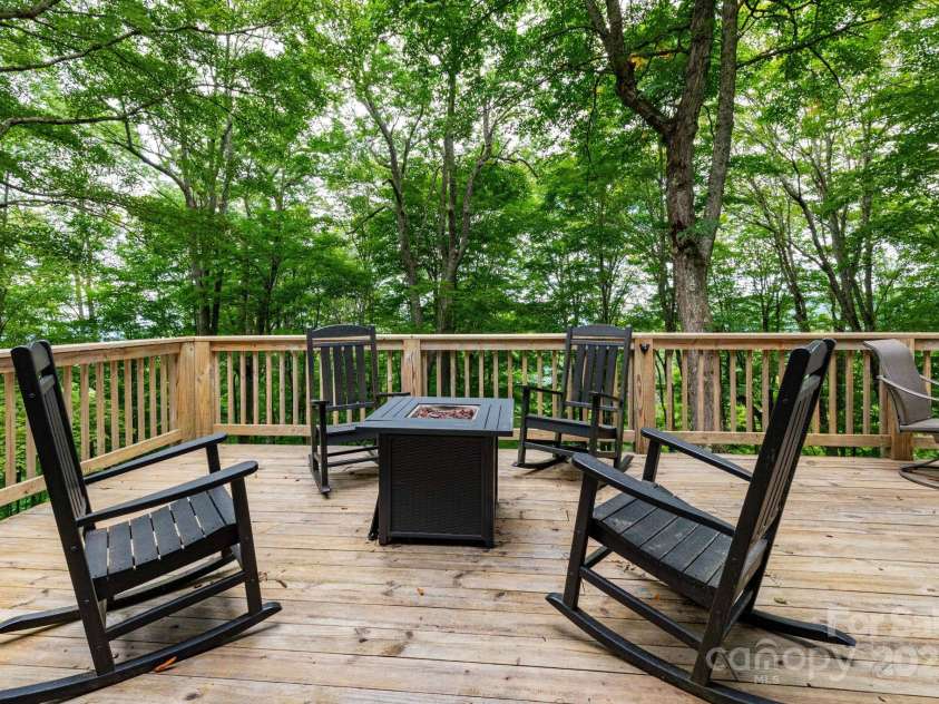 920 McKinney Gap Drive, Mars Hill, NC 28754.  MLS# CAR4277067, YatesRealty ID 32718. Back Deck Fire Pit