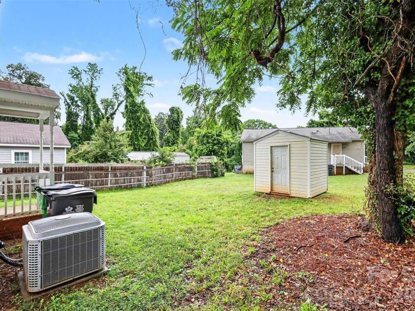 3608 Corbett Street, Charlotte, NC 28208.  MLS# CAR4396123, YatesRealty ID 32720. Storage shed