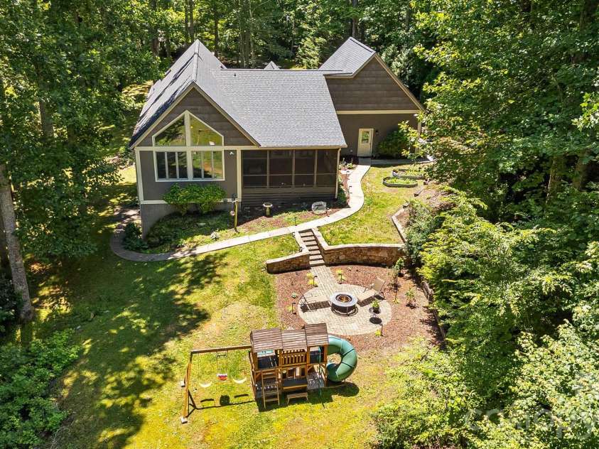 67 Reeses Ridge Court, Hendersonville, NC 28739.  MLS# CAR4387257, YatesRealty ID 32724. Drone view