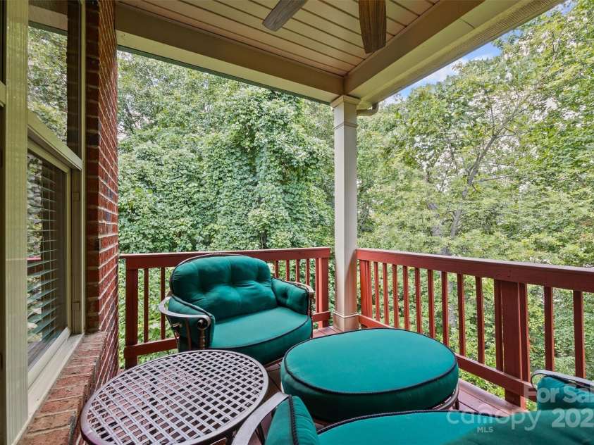 703 English Tudor Lane, Charlotte, NC 28211.  MLS# CAR4259545, YatesRealty ID 32734. Private Balcony from primary retreat. 