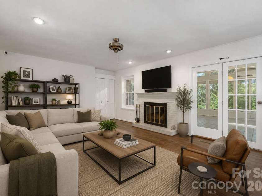 615 Goldview Drive, Hendersonville, NC 28791.  MLS# CAR4396945, YatesRealty ID 32735. Den virtually staged