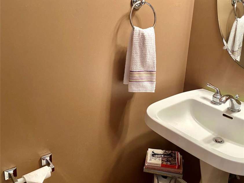 6025 Creft Circle, Indian Trail, NC 28079.  MLS# CAR4387929, YatesRealty ID 32758. Half Bath on first floor with pedestal sink.