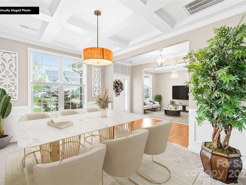 963 Brookdale Lane, Stanley, NC 28164.  MLS# CAR4234265, YatesRealty ID 32771. Virtual staged dining room