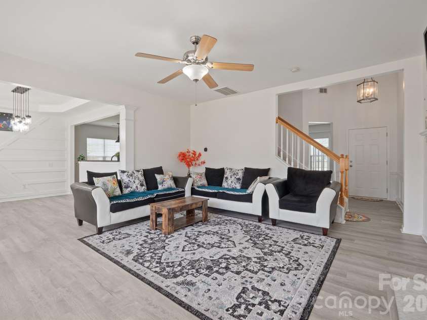 2237 Arbor Vista Drive, Charlotte, NC 28262.  MLS# CAR4395474, YatesRealty ID 32781. Open family room off of 2-story foyer. Fresh paint throughout the home.