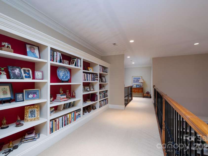 123 Stonebridge Drive, New London, NC 28127.  MLS# CAR4288975, YatesRealty ID 32789. Upstairs hallway overlooking great room