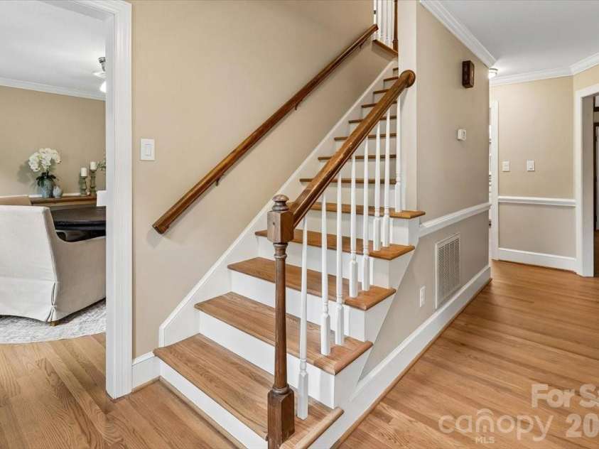 6721 Southby Court, Charlotte, NC 28270.  MLS# CAR4383243, YatesRealty ID 32792. Refinished rails and risers