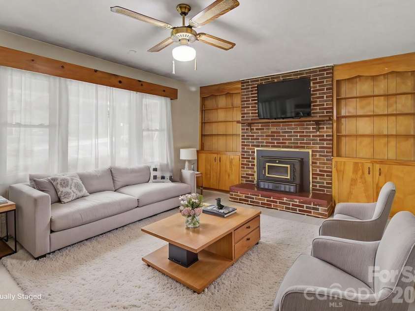 12 Webster Street, Weaverville, NC 28787.  MLS# CAR4389856, YatesRealty ID 32797. Virtually Staged