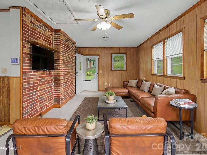 12 Webster Street, Weaverville, NC 28787.  MLS# CAR4389856, YatesRealty ID 32797. Virtually Staged
