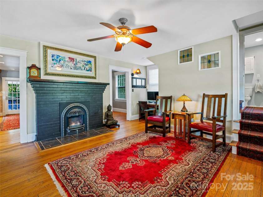 15 Pearson Drive, Asheville, NC 28801.  MLS# CAR4280031, YatesRealty ID 32807. Gas Vented fireplace with historic charm