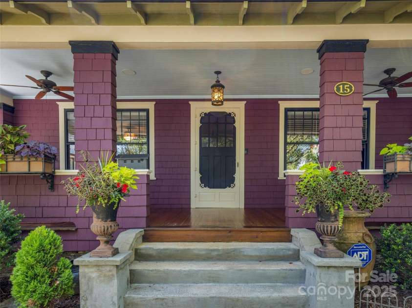 15 Pearson Drive, Asheville, NC 28801.  MLS# CAR4280031, YatesRealty ID 32807. SPACIOUS porch to enjoy-What an Entrance!