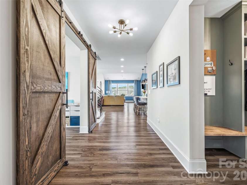 7004 Kingfisher Way, Belmont, NC 28012.  MLS# CAR4353741, YatesRealty ID 3281. Front door looking past flex room toward Kitchen and Living room